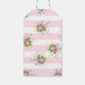 ヴィンテージピンクフローラサンキューギフトラベル ギフトタグ (裏面)