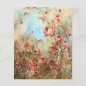 ヴィンテージピンクフローラスクラップブック背景紙 (正面)