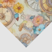 ヴィンテージピンクフローラスチームパンク 薄葉紙 (詳細)