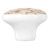 ヴィンテージピンクフローラセラミックノブ セラミックノブ (側面)