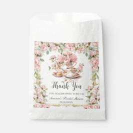 ヴィンテージピンクフローラハイティーパーティーブライダルシャワー フェイバーバッグ