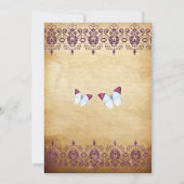 ヴィンテージピンクフローラバタフライキンセアニラ 招待状 (裏面)