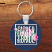 ヴィンテージピンクフローラバラファーザーオブザブライド キーホルダー (正面)