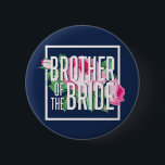 ヴィンテージピンクフローラバラブラザーオブザブライド 缶バッジ<br><div class="desc">ヴィンテージバラとピンクのフローラデザイン婚約パーティ、リハーサル夕食、ブライダルシャワーまたはバチェロレッテ。花嫁、家族結婚や友人のための甘いシックな花の商品。花嫁、メイド・オブ・オーナー(花嫁付き添い人)、花嫁メイド、ベストフレンドと全ての乗組員と一緒におもしろいの夜に最適結婚。祝婚約した結婚して。</div>