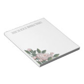 ヴィンテージピンクフローラバラモダンシンプル ノートパッド (アングル)