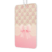 ヴィンテージピンクフローラバラリボン及びレース カーエアーフレッシュナー (左)