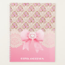 ヴィンテージピンクフローラバラリボン及びレース