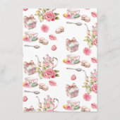 ヴィンテージピンクフローラブライダルシャワーアドバイス&ウィッシュ エンクロージャーカード (裏面)