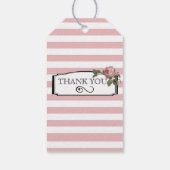 ヴィンテージピンクフローラブライダルシャワーゲストハウス ギフトタグ (裏面)