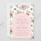 ヴィンテージピンクフローラブライダルシャワー 招待状 (正面)