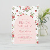 ヴィンテージピンクフローラブライダルシャワー 招待状 (スタンド正面)