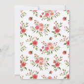 ヴィンテージピンクフローラブライダルシャワー 招待状 (裏面)