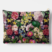 ヴィンテージピンクフローラブラックパターンモノグラム アクセサリーポーチ (裏面)