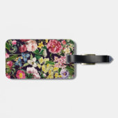 ヴィンテージピンクフローラブラックパターンモノグラム ラゲッジタグ (裏面横)