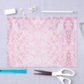 ヴィンテージピンクフローラプリントティッシュペーパー 薄葉紙 (クラフト)