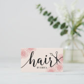 ヴィンテージピンクフローラヘアサロンアポイントメント 予約カード (スタンド正面)