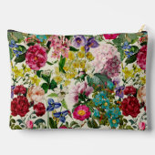 ヴィンテージピンクフローラベージュ模様モノグラム アクセサリーポーチ (裏面)