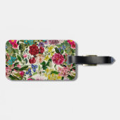 ヴィンテージピンクフローラベージュ模様モノグラム ラゲッジタグ (裏面横)