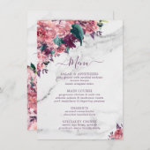 ヴィンテージピンクフローラ大理石マザーズの日メニュー メニュー (正面/裏面)