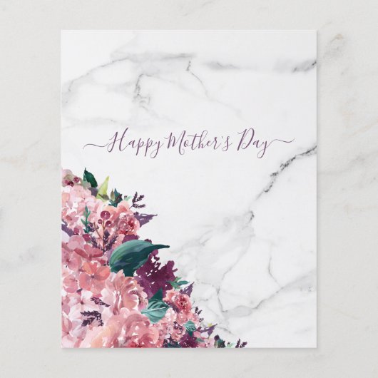 ヴィンテージピンクフローラ大理石マザーズ日ブランチ (裏面)