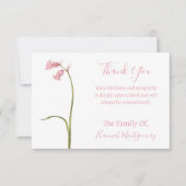 ヴィンテージピンクフローラ悔やみや弔慰サンキューカード ノートカード (正面)