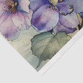 ヴィンテージピンクフローラ水彩オンアンティーク紙 薄葉紙 (詳細)