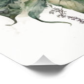 ヴィンテージピンクフローラ水彩 ポスター (コーナー)