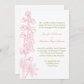 ヴィンテージピンクフローラ結婚式招待状 招待状 (正面/裏面)