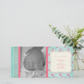 ヴィンテージピンクフローラ誕生発表 案内状 (スタンド正面)