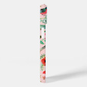 ヴィンテージピンクフローラ鳥類の植物模様 Case-Mate iPhoneケース (裏面 / 右)