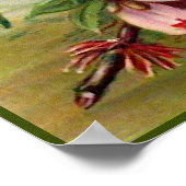 ヴィンテージピンクフローラ ポスター (角)