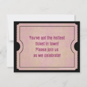 ヴィンテージピンクブライダルシャワーチケット招待状 招待状 (裏面)