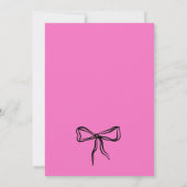 ヴィンテージピンクブラックボー ベビーシャワー 招待状 (裏面)