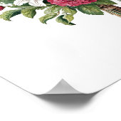 ヴィンテージピンクブルーイエローホワイトワイルドフラワーブーケ ポスター (角)