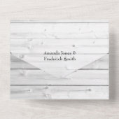 ヴィンテージピンクプー素朴ニーフローラ庭園の結婚式 オールインワン招待状 (裏面)