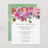 ヴィンテージピンクプー結婚ニーズ詳細 エンクロージャーカード (正面/裏面)