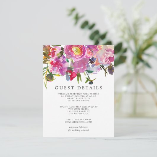 ヴィンテージピンクプー結婚ニーズ詳細 エンクロージャーカード (スタンド正面)