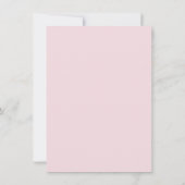 ヴィンテージピンクベビーカー 女の子 ベビーシャワー 招待状 (裏面)