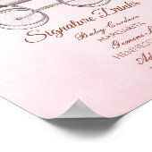 ヴィンテージピンクベビーキャリッジバーメニュー ポスター (角)