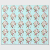 ヴィンテージピンクベビーシャワーラッピング紙 ラッピングペーパー (フラット)