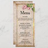 ヴィンテージピンクベリー結婚のメニュー メニュー (正面/裏面)