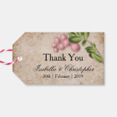 ヴィンテージピンクベリー結婚ズ・サンキュー ギフトタグ (裏面横)
