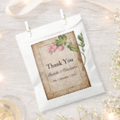ヴィンテージピンクベリー結婚ズ・サンキュー フェイバーバッグ (クリップ留めされた状態)