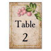 ヴィンテージピンクベリー結婚ズ テーブルナンバー (裏面)