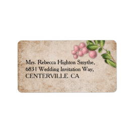 ヴィンテージピンクベリー結婚ズ ラベル