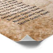 ヴィンテージピンクベリー結婚式レセプションシート ポスター (角)