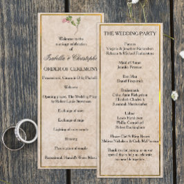 ヴィンテージピンクベリー結婚式 プログラム