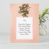 ヴィンテージピンクベルとベリーメニューカード メニュー (スタンド正面)