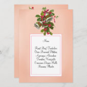 ヴィンテージピンクベルとベリーメニューカード メニュー (正面/裏面)