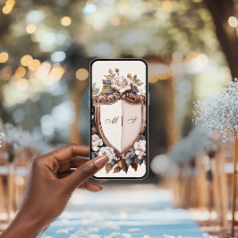 ヴィンテージピンクペオニーズロコ結婚コクレスト iPhone 13ケース